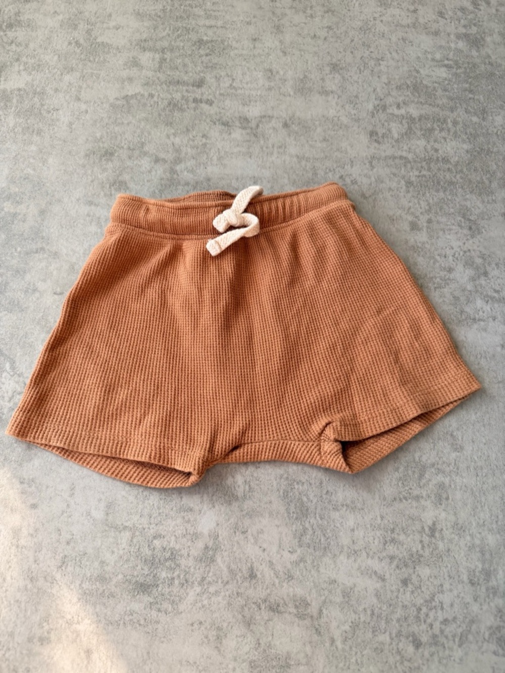 Waffle Knit Drawstring Shorts